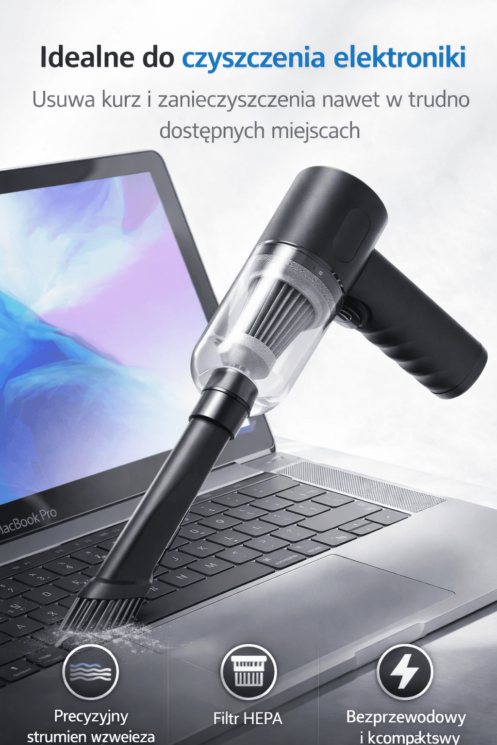 TurboClean Pro™ – Bezprzewodowy Mini Odkurzacz 9000Pa